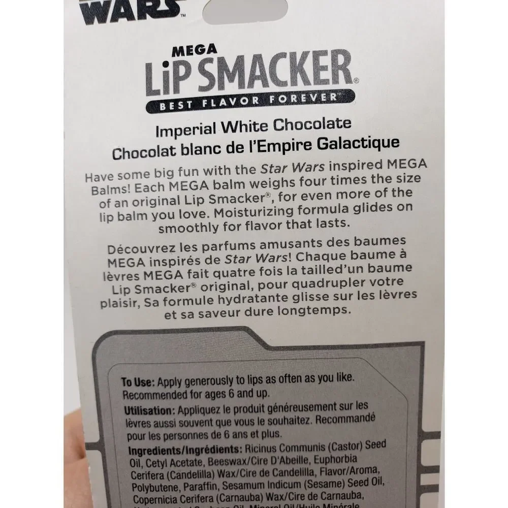 𝅺star wars stormtrooper Imperial white chocolate lip smacker